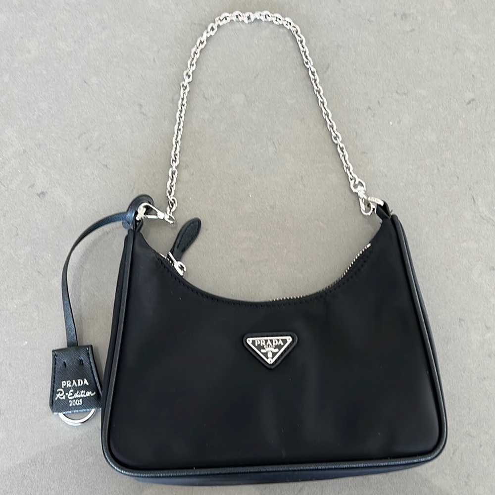 Black nylon purse